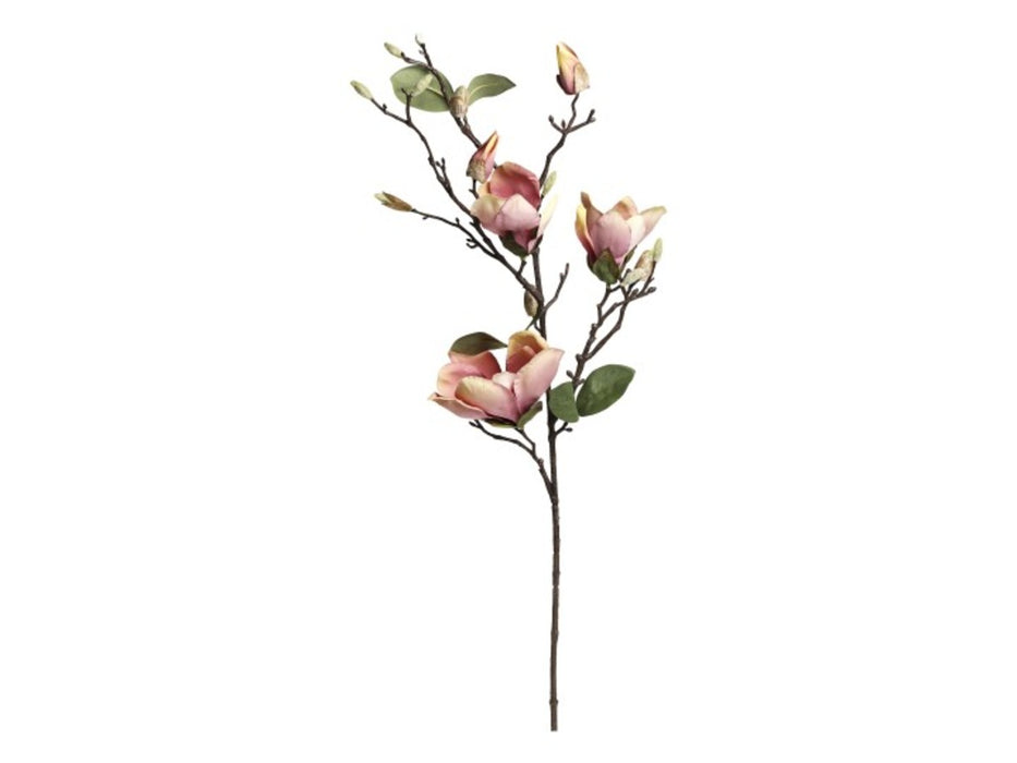 Magnolia artificiale rosa antico  H 87 cm