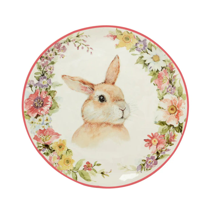 Piatto in ceramica con motivo coniglio