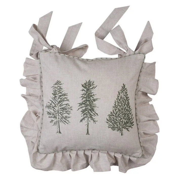Federa per cuscino sedile 40x40 cm Beige natural tree pines