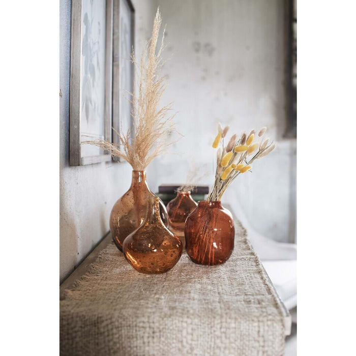 Vaso in vetro riciclato ambrato da 12 cm - VILLA TORLONIA
