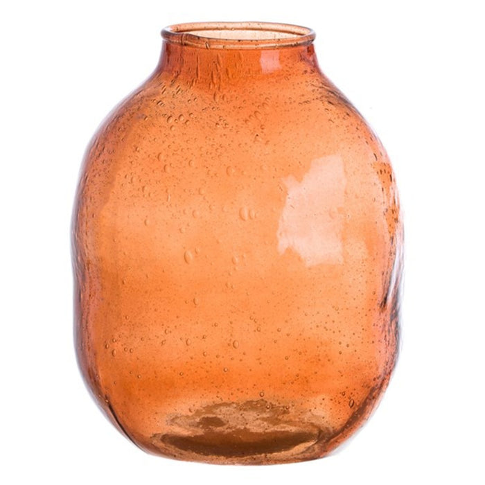 Vaso in vetro riciclato ambrato da 17 cm - VILLA TORLONIA