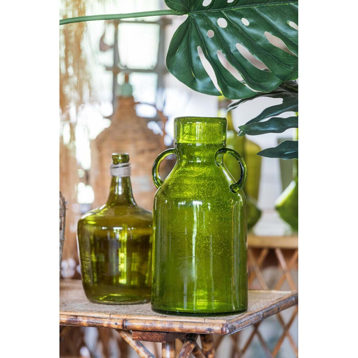 Vaso decorativo in vetro verde - Belcore