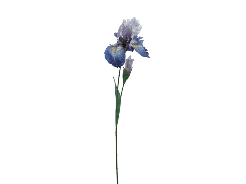 Stelo di iris blu artificiale 83 cm