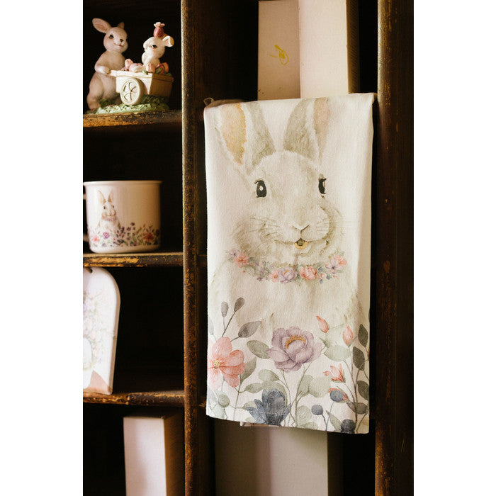 Strofinaccio in cotone con motivo pasquale 50 x 70 cm -Bunny