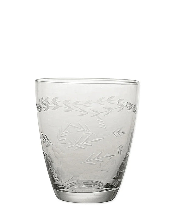 Set di 6 bicchieri in vetro con taglio decorato Altezza