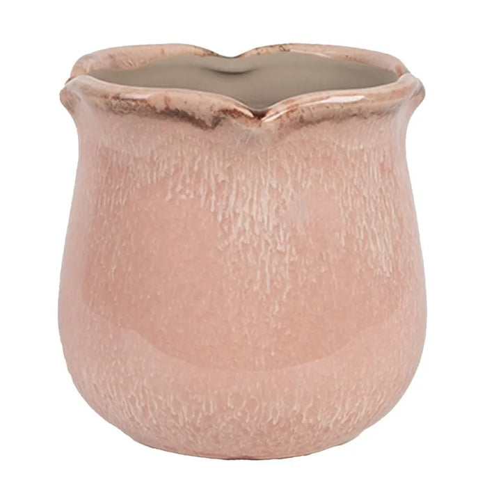 Fioreria in ceramica rosa