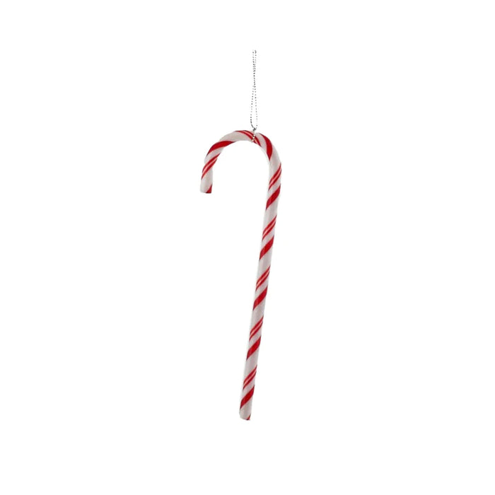 Decoro bastoncino di zucchero decorazione per albero PVC bianco rosso H15 cm