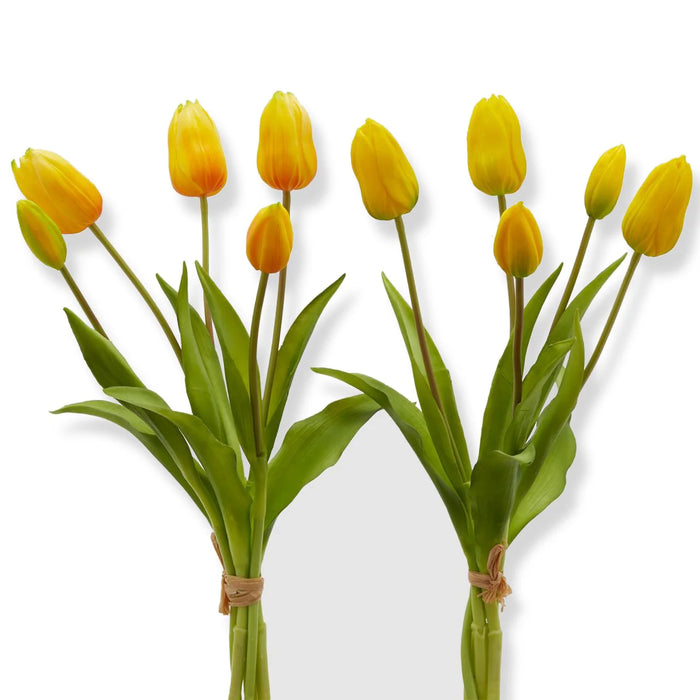 Mazzo di tulipani artificiali Giallo o arancio