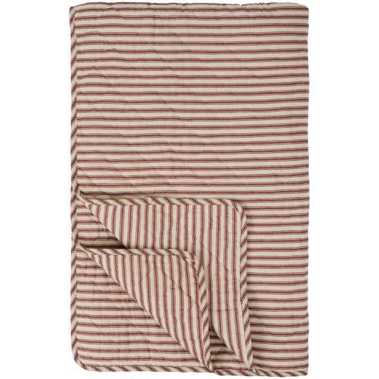 Coperta Trapuntata con Righe Dusty Plum 130×180 cm – Ib Laursen