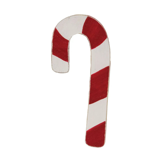 Wooden candy cane decoration