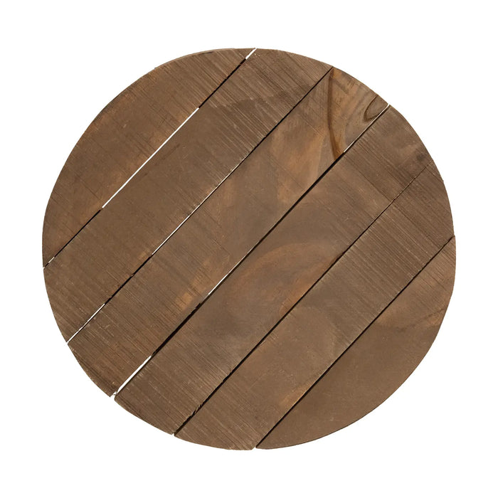 Alzata Decorativa Rotonda in Legno Riciclato 21 cm