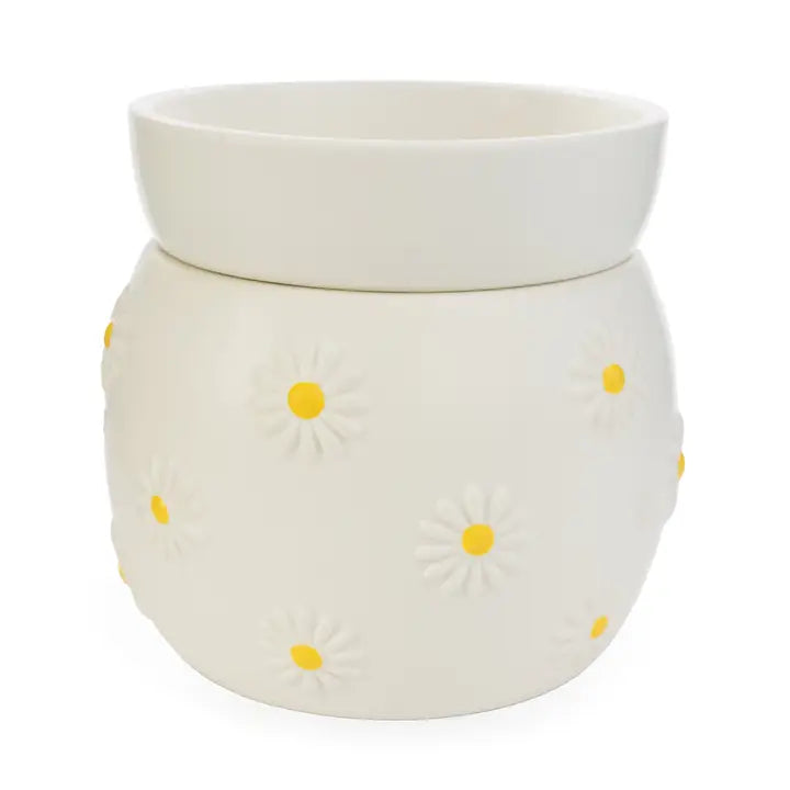 Lampada Elettrica Candle Warmers Profumata in Ceramica con Margheritine