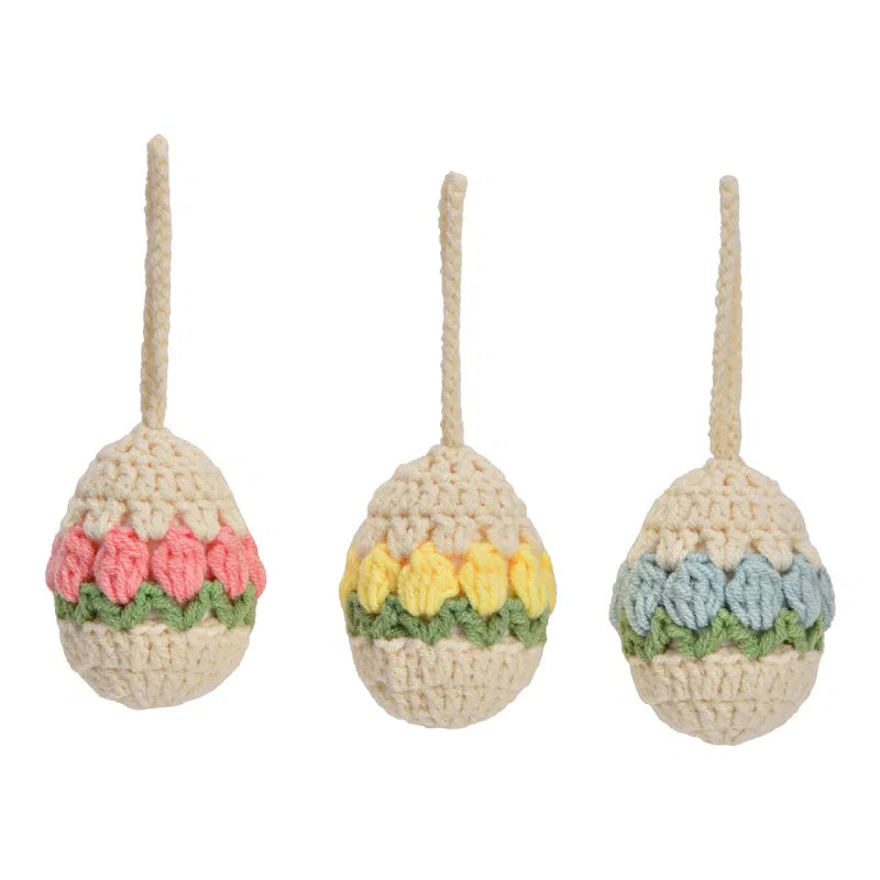 Uovo decorativo in tessuto 5x6x5 cm