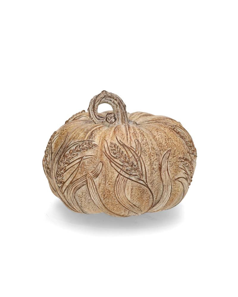 Zucca decorativa autunnale marrone 19 x H14 cm
