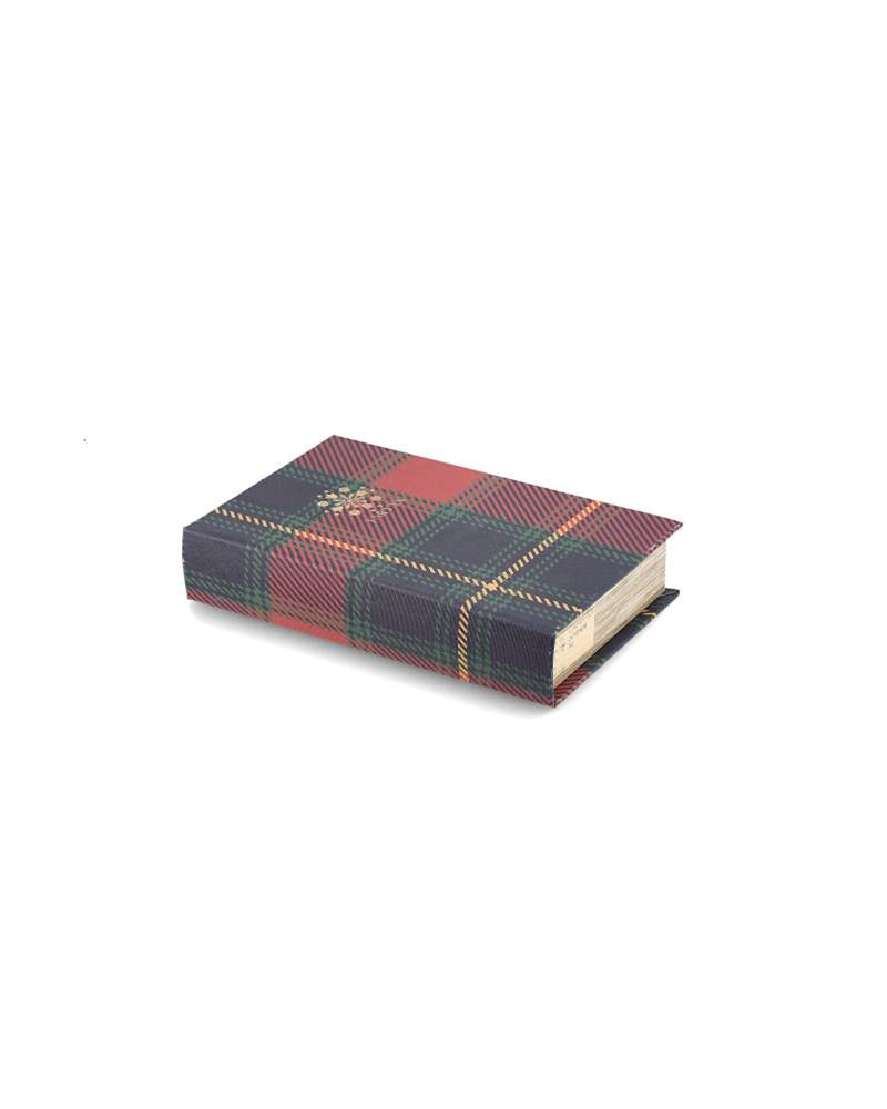 Libro contenitore tartan 24 x 16 x 5 cm