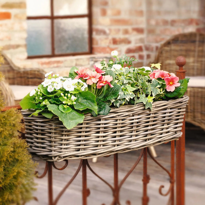 Balcony planter "Rattan", 58 cm