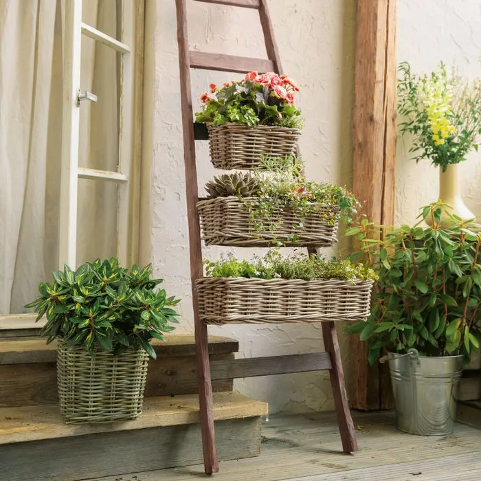 Balcony planter "Rattan", 58 cm