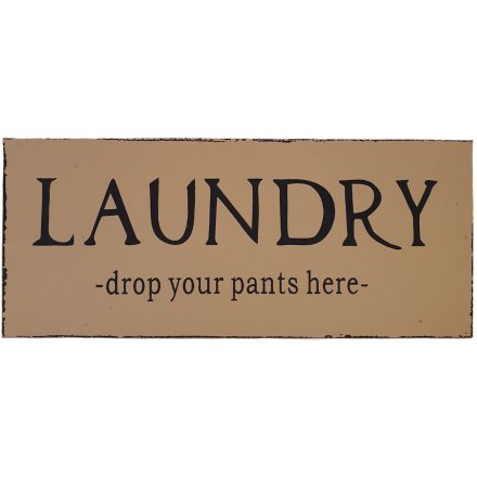 Targa laundry lavanderia lascia cadere i pantaloni qui - Arredo Casa da Sogno