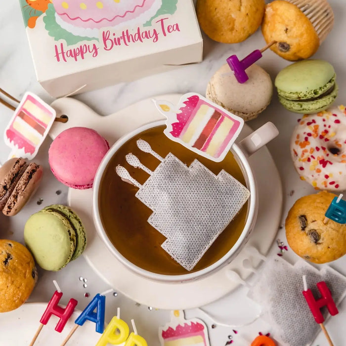 Confezione Regalo Compleanno Tè – 10 Bustine a Forma di Torta