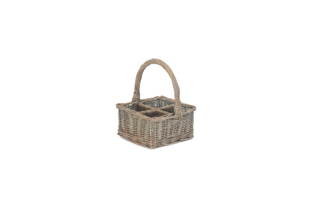 Gray square cutlery basket 