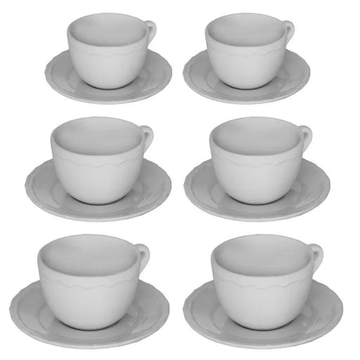 Tazza the set 6 pezzi con piattino bianche - Arredo Casa da Sogno