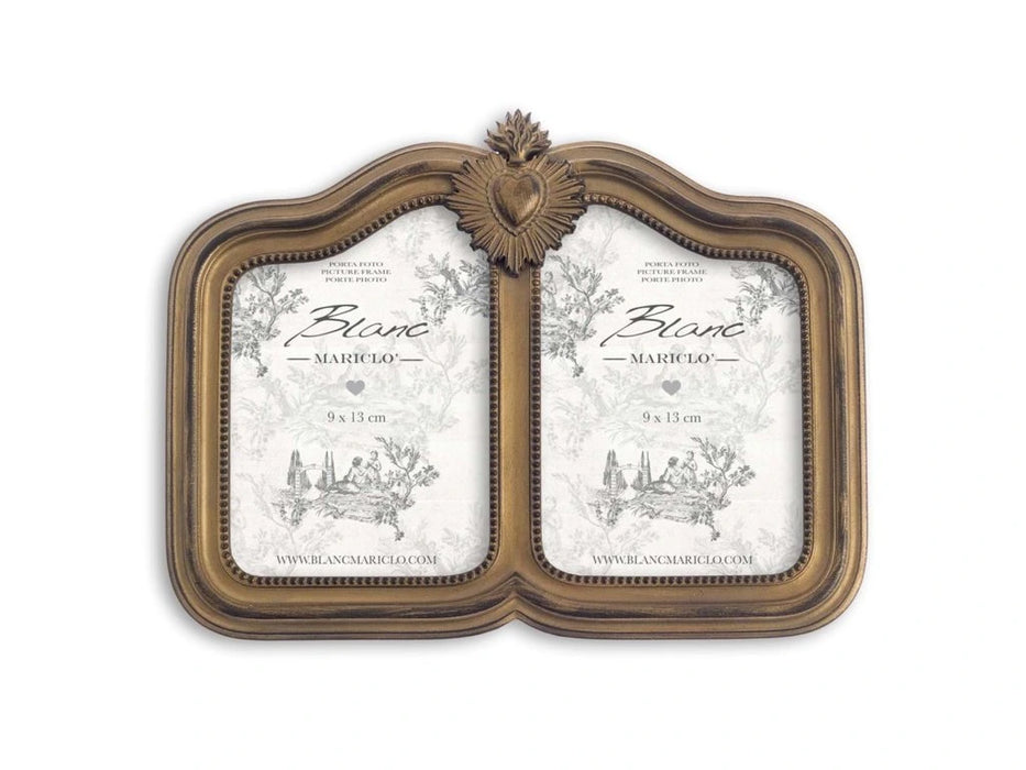 Cornice Doppia Portafoto Blanc Mariclò 9x13 cm