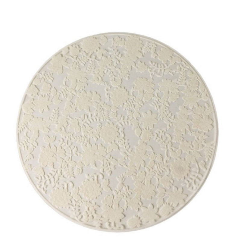 Sottopiatto Pvc Trasparente Pizzo Floreale Crema D38 Cm - Arredo Casa da Sogno
