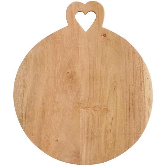 Tagliere Rotondo in Legno di Acacia con Cuore – 25x30 cm Ib laursen