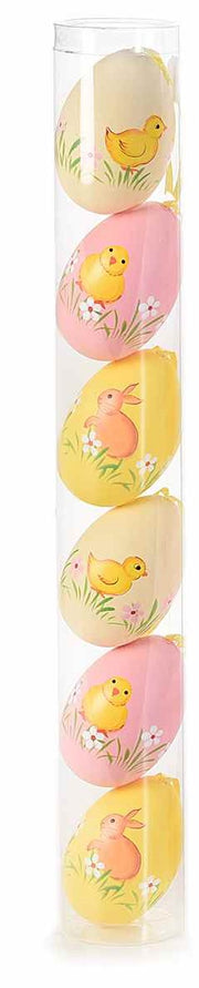 Tubo uova decorativa in plastica d'appendere set di 6 - Arredo Casa da Sogno