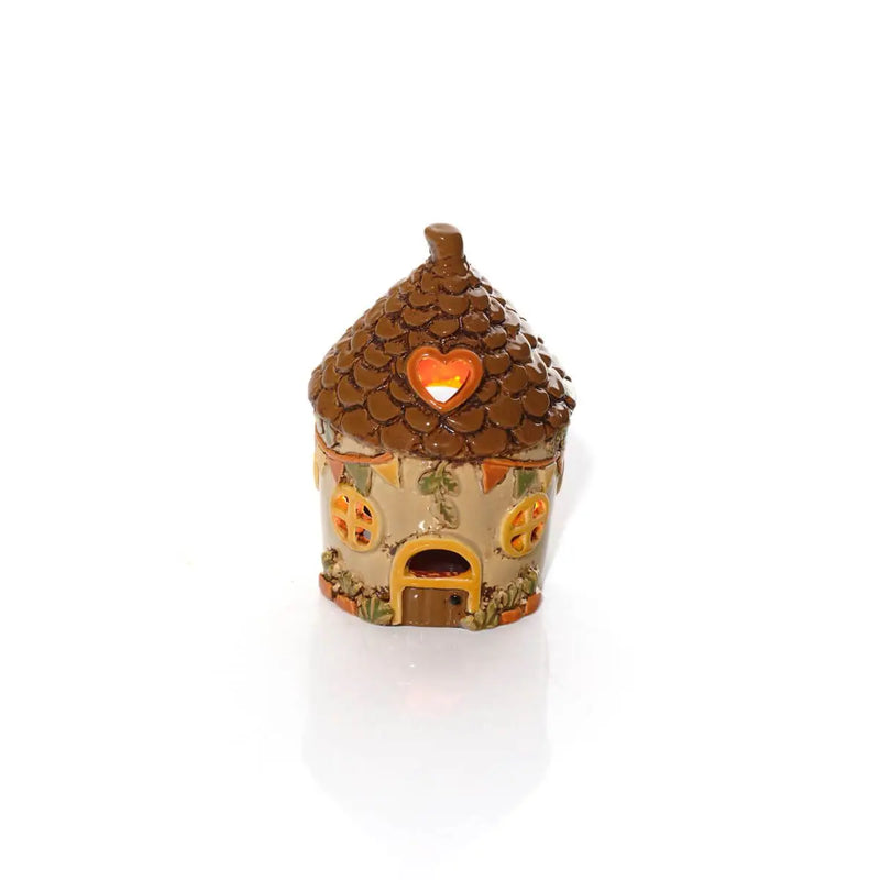 Casa Cottage Porta Tea Light in Ceramica Dipinta