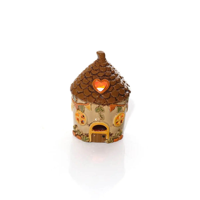 Casa Cottage Porta Tea Light in Ceramica Dipinta