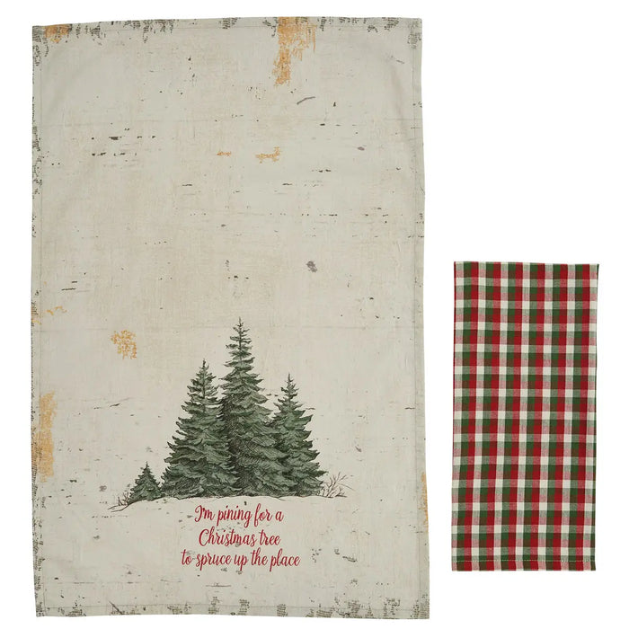 Christmas cotton tea towel Christmas tree