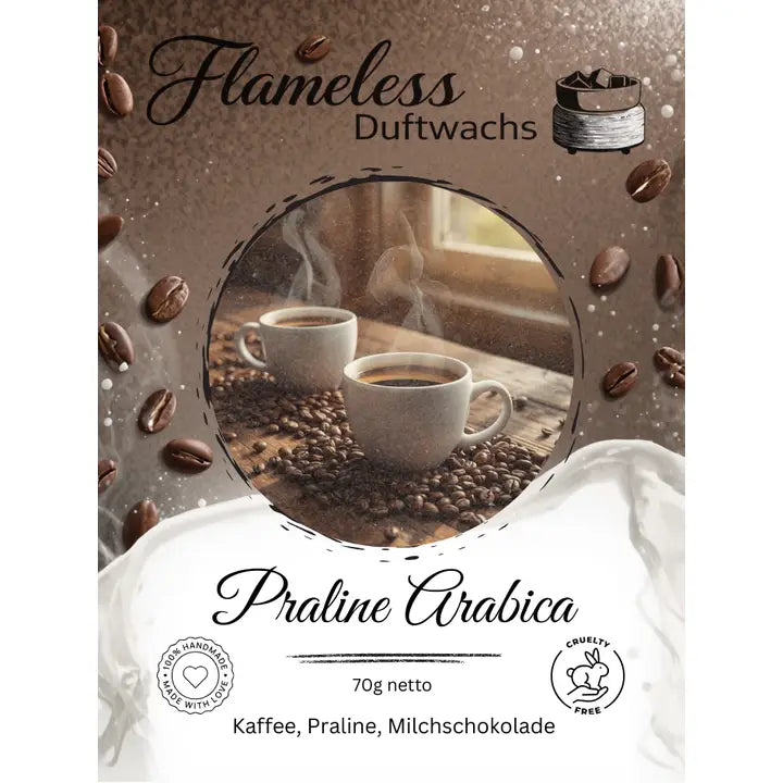Cera Profumata di Soia Praline Arabica  Flameless 70g