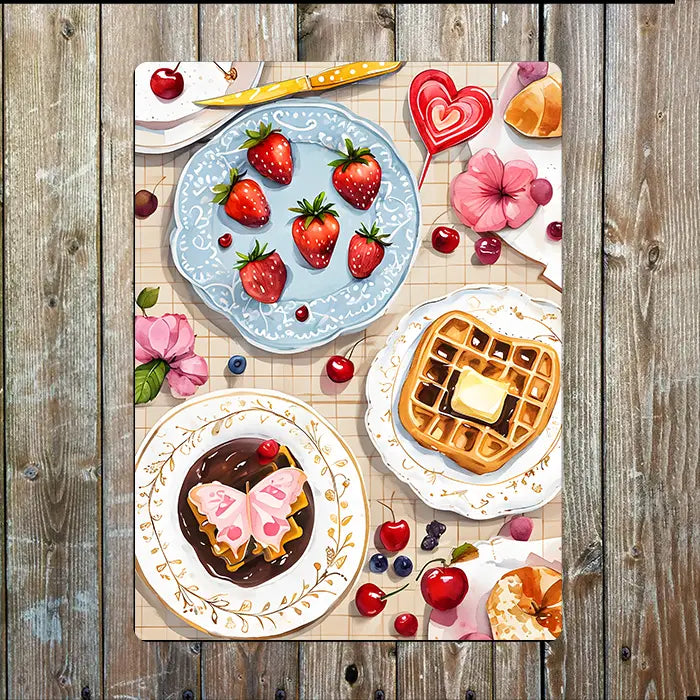 Targa in Metallo Dolci e fragole