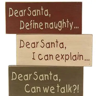 Targa in legno Dear Santa