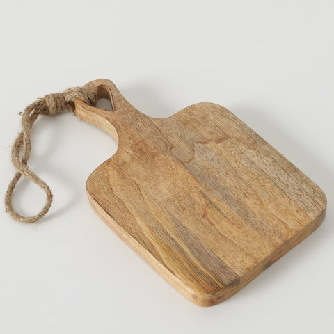 Tagliere in legno naturale con manico 30x19x2cm
