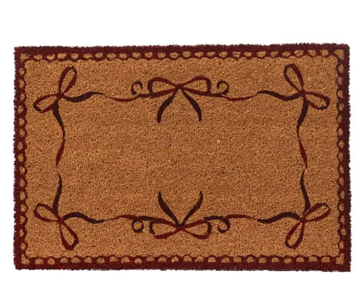 Zerbino Natalizio con Fiocchi Bordeaux 60 x 40 cm
