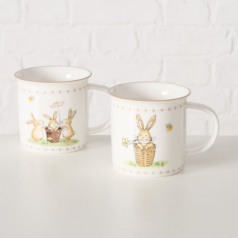 Tazza in porcellana con motivo conigli da 320 ml - Arredo Casa da Sogno