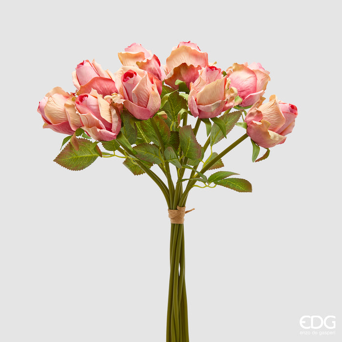 Bouquet di Rose Provenzali EDG – 9 Fiori, Altezza 46 cm