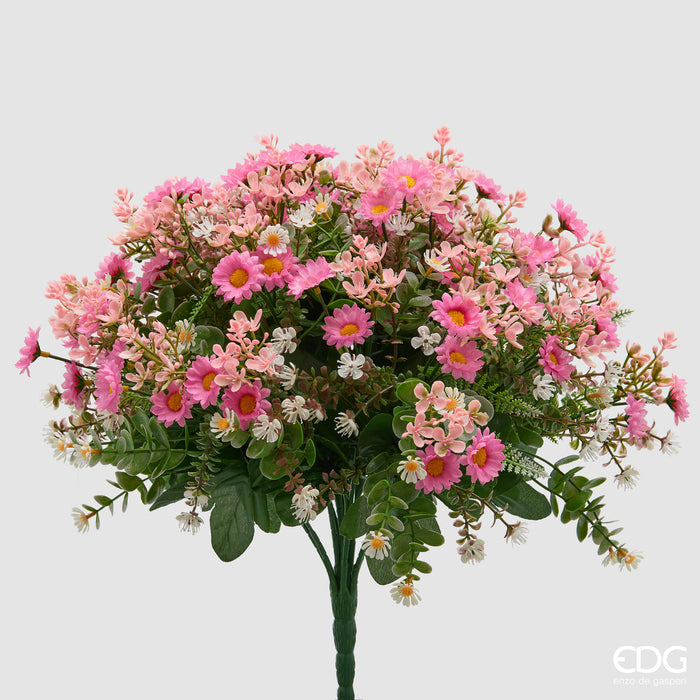 Mazzo Margherite rosa Artificiali 40 cm EDG