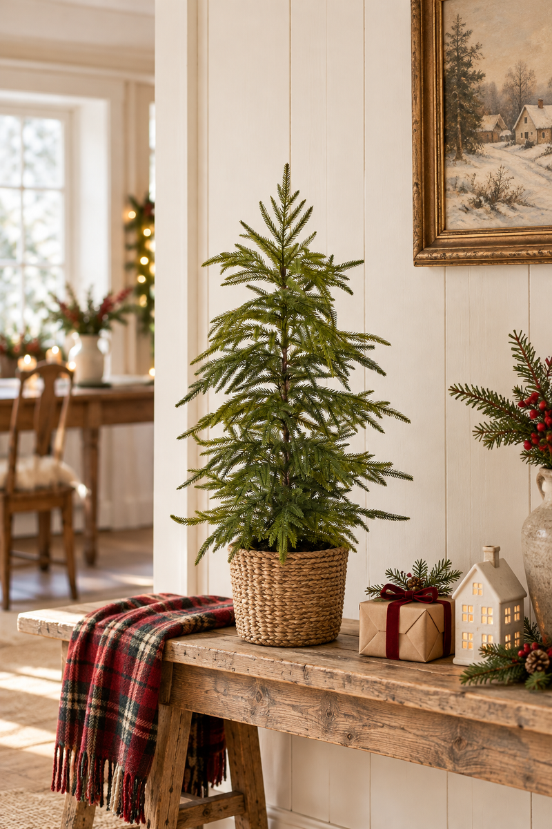 Alberello Natalizio Cryptomeria con Vaso H 79 cm – EDG