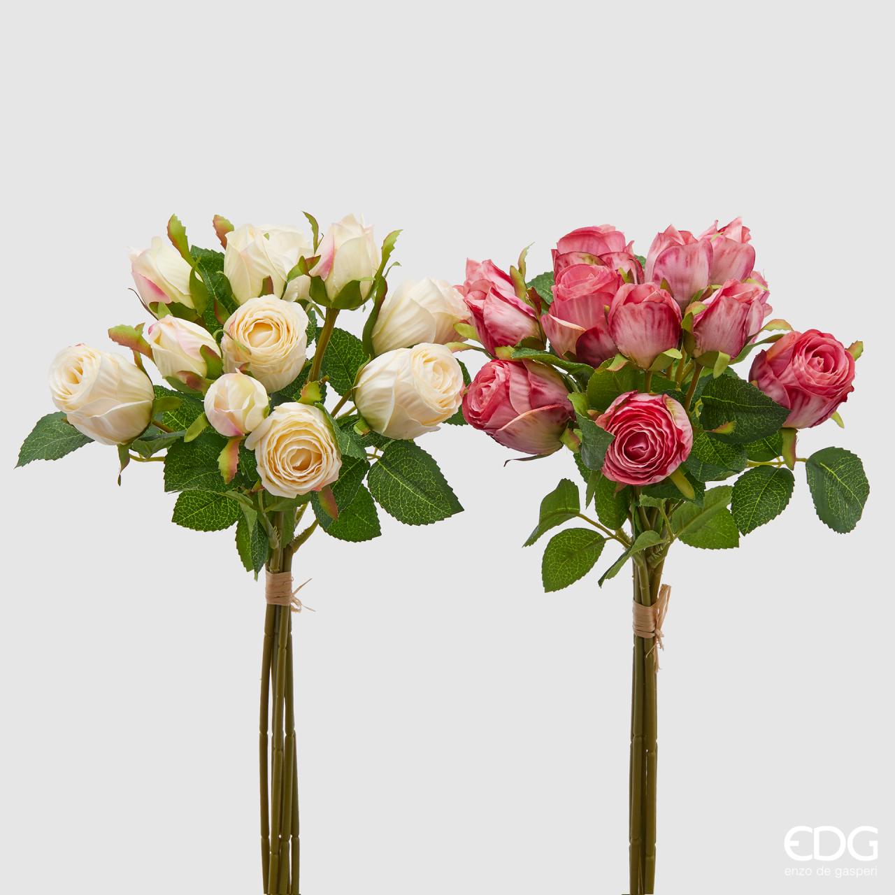 Bouquet Rose Artificiali 12 Fiori – 35 cm Edg