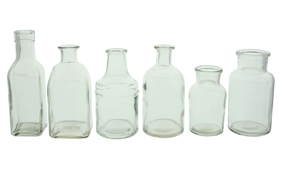 Set da 6 Vasetti in Vetro Decorativi