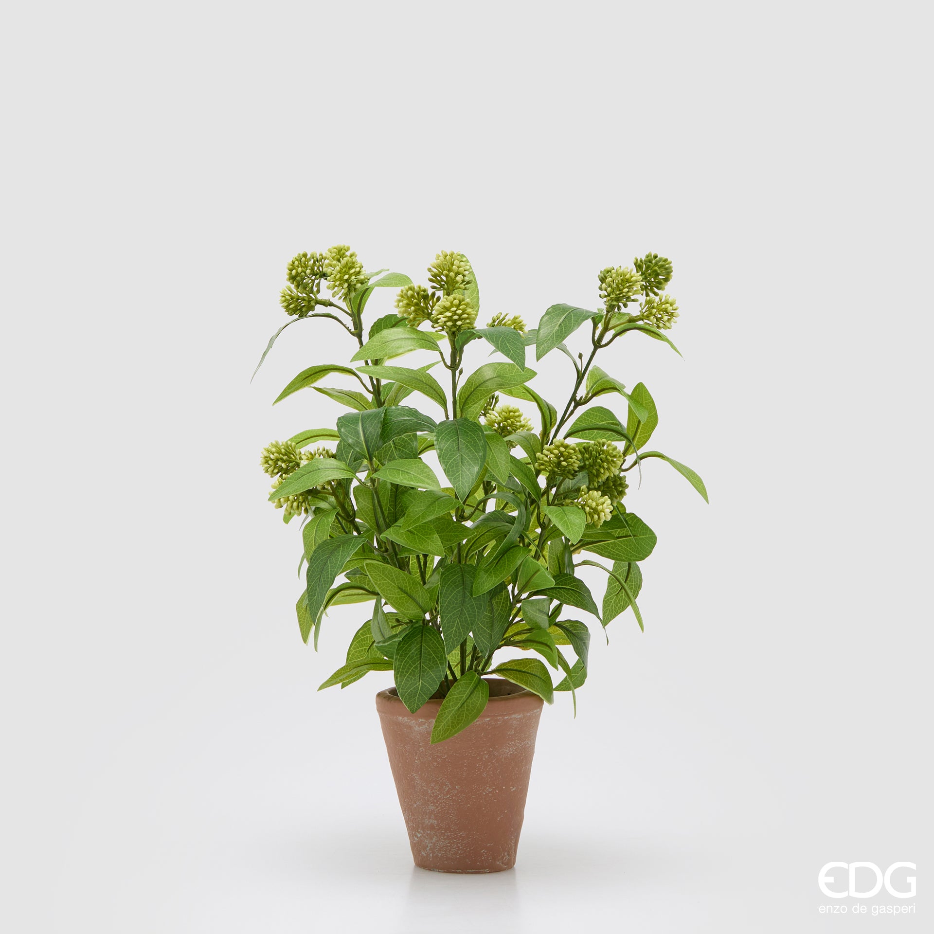 Pianta Artificiale Viburno con Vaso – Altezza 38 cm – EDG