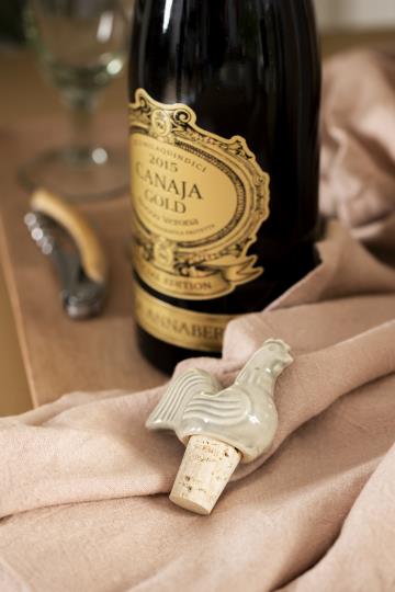 Tappo per bottiglia in ceramica e sughero beige - Arredo Casa da Sogno