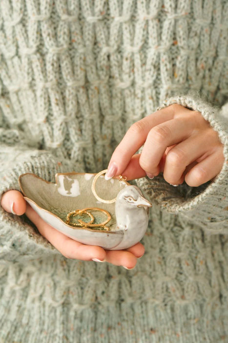 Ciotola Ib Laursen con testa di uccello