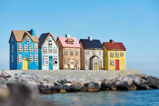 Casa portatealight Visby con bici Ib Laursen