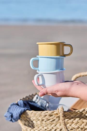 Tazza smaltata bianca Ib laursen