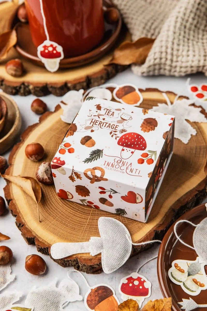Sonia Innocenti x Tea Heritage - Scatola Autunnale con 10 bustine di tè e rooibos biologico