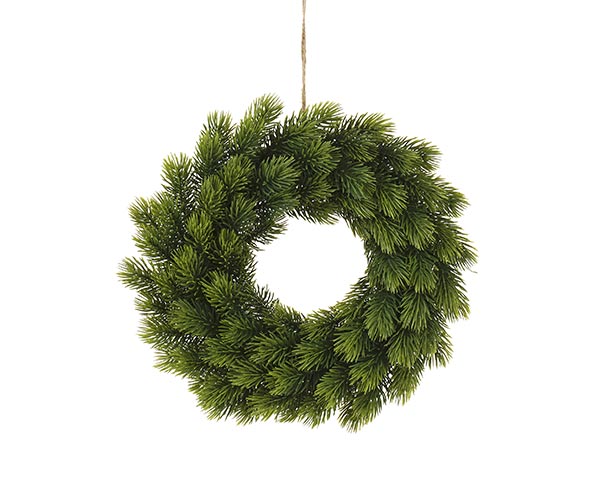 Ghirlanda natalizia verde Ø 28 cm effetto naturale